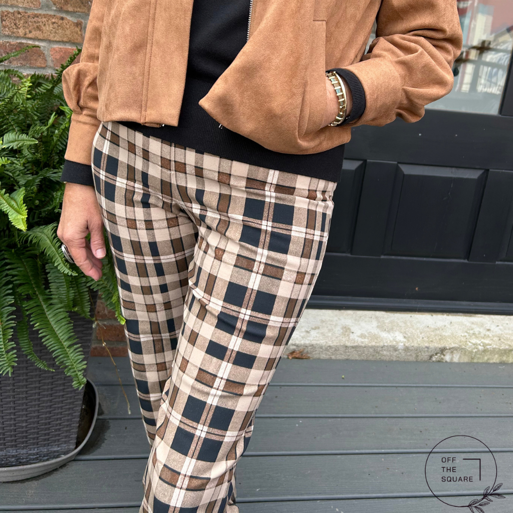 Spartina 449 Maren Kick-Flare Plaid Pants