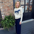 Spartina Pritchard Wide Leg Pull On Jean - Midnight Marina Rinse Wash