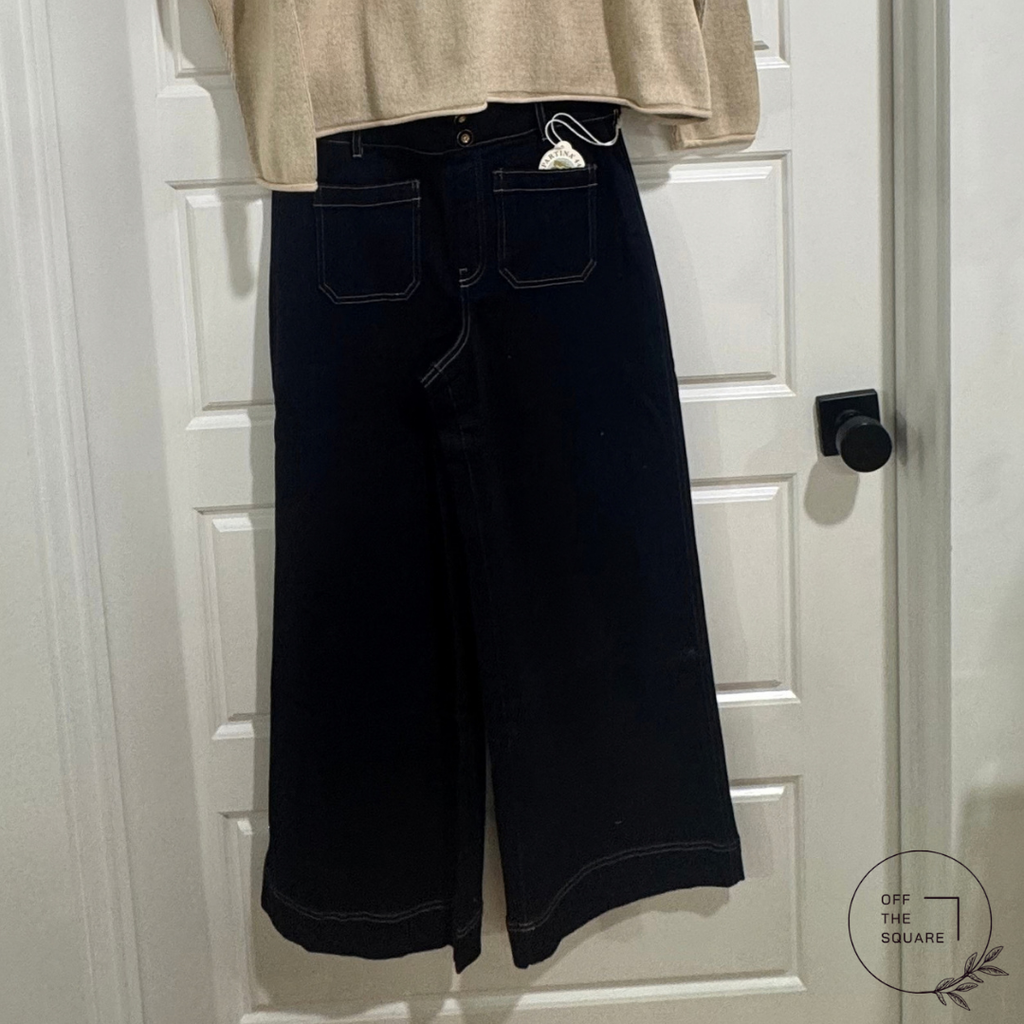 Spartina Pritchard Wide Leg Pull On Jean - Midnight Marina Rinse Wash