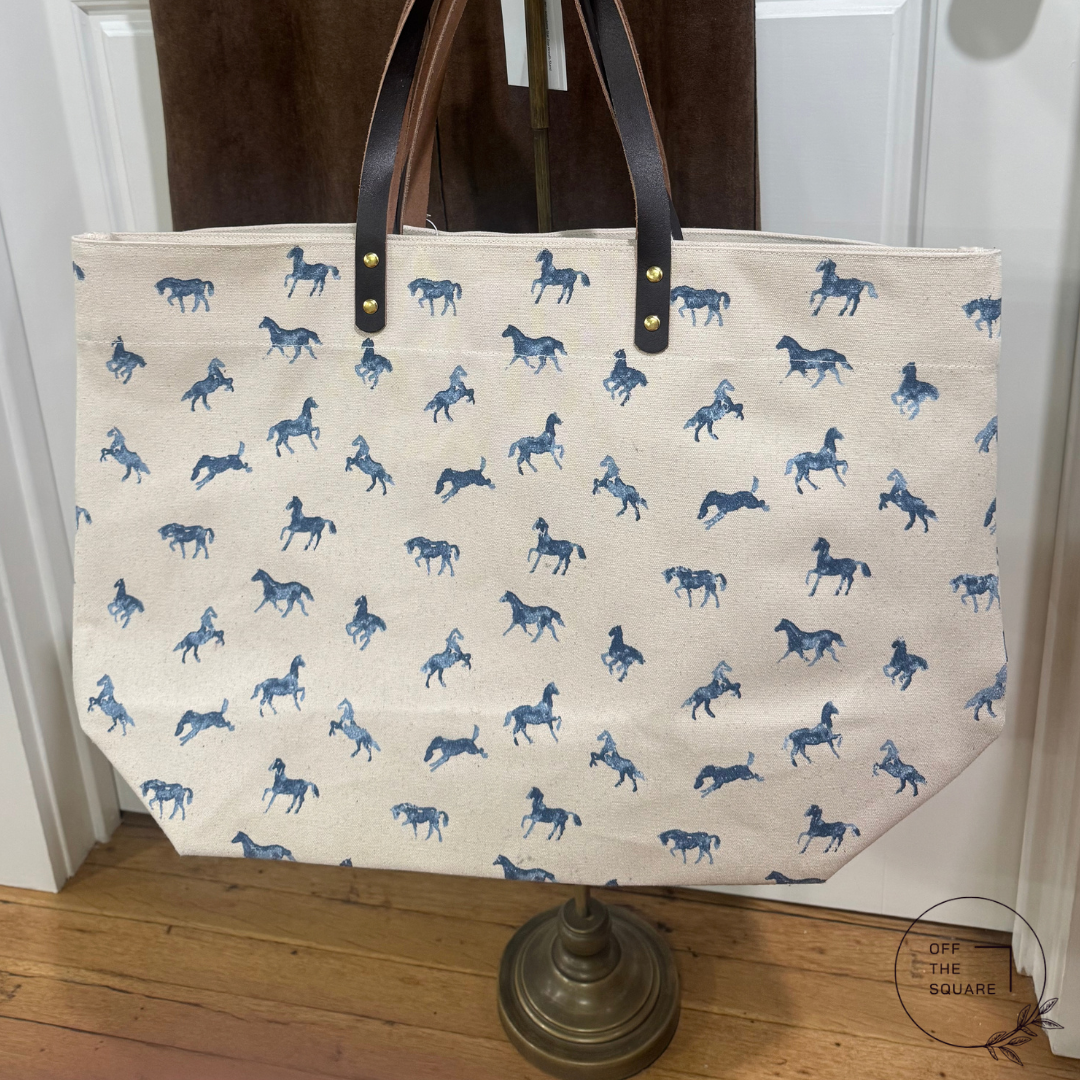 Two's Company Horse Tote Bag