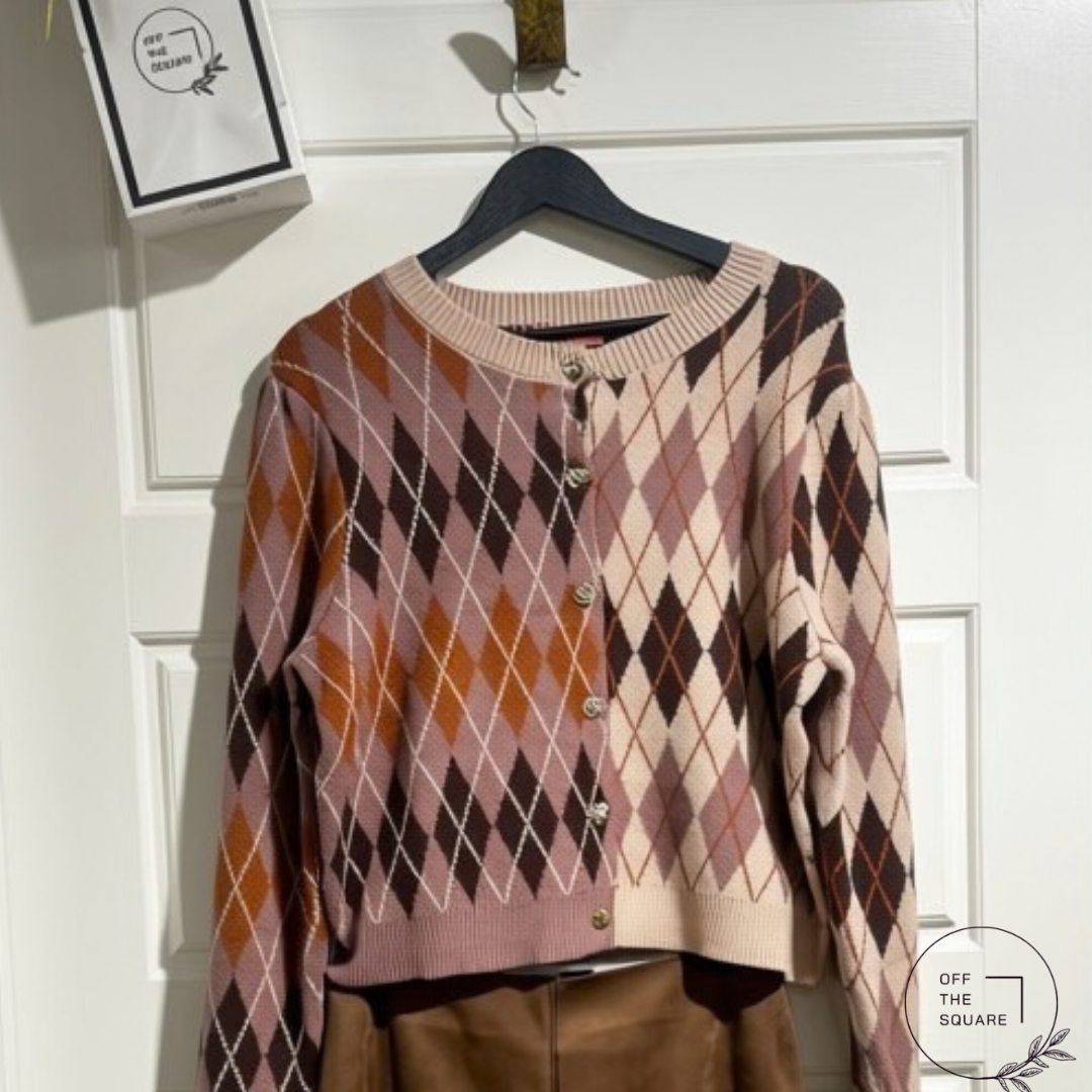 THML Brown Argyle Sweater