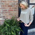 Town Pride Kentucky Front/ Horse Back Sweater - Tan