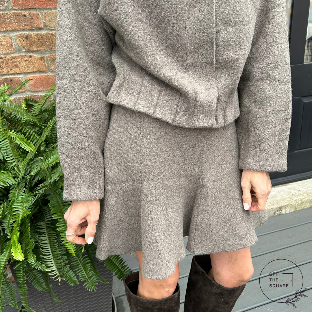 Flared Knit Skirt