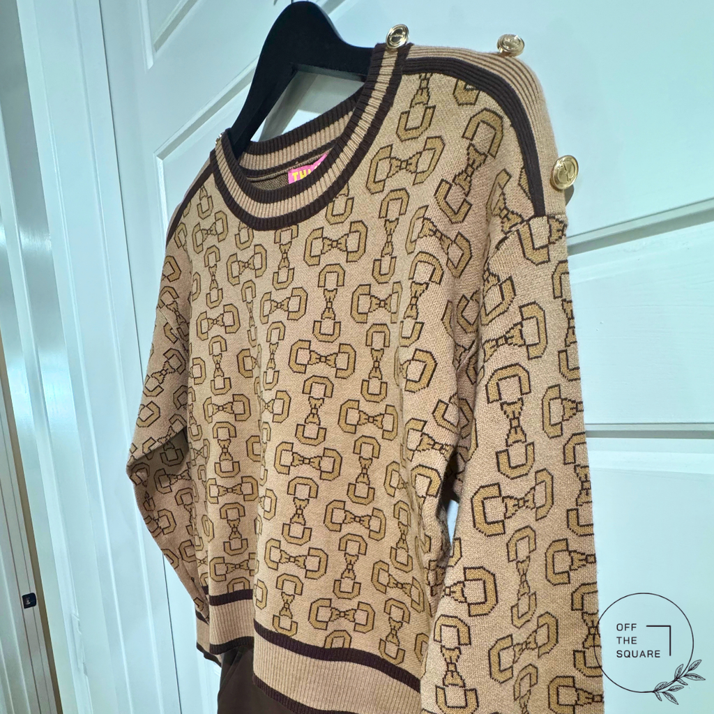 THML Brown Horse-Bit Sweater