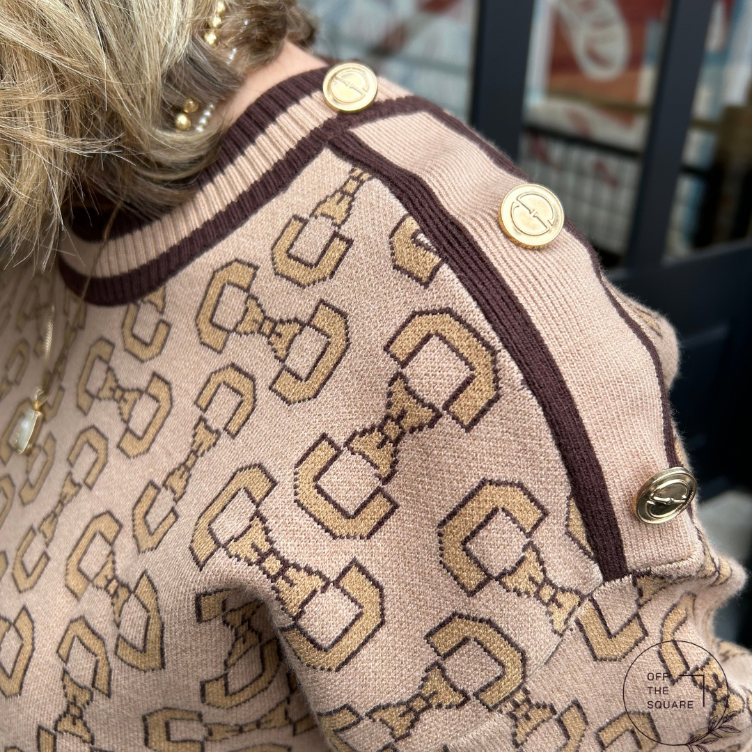 THML Brown Horse-Bit Sweater